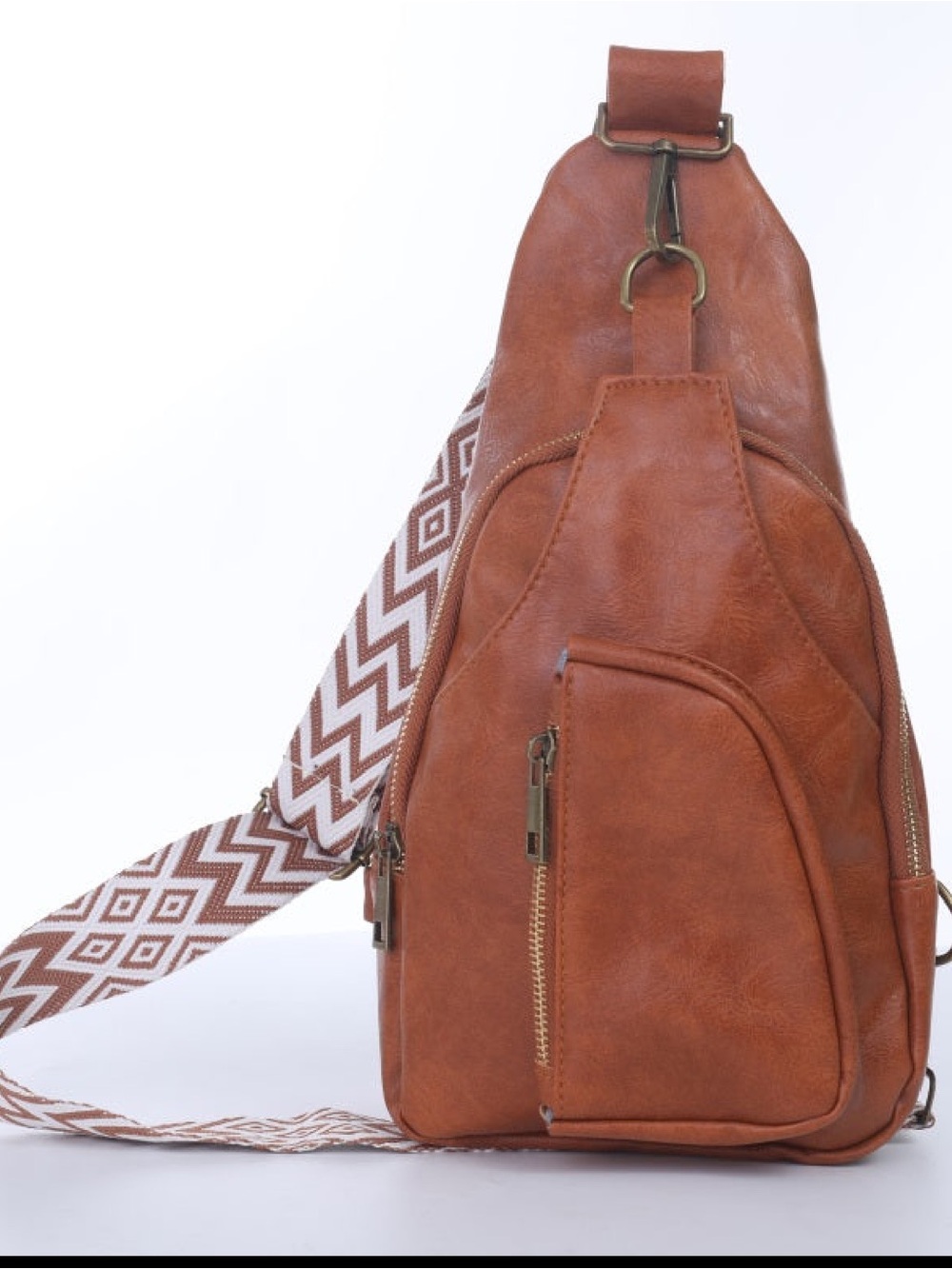 Fashion Style Boho Guitar Strap Vegan Leather Crossbody Bag